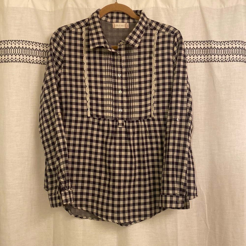 Altar’d State Gingham Button Top